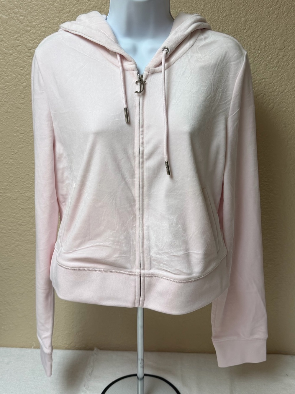 4/$20 Juicy Couture Pale Pink Zip-Up Hoodie
